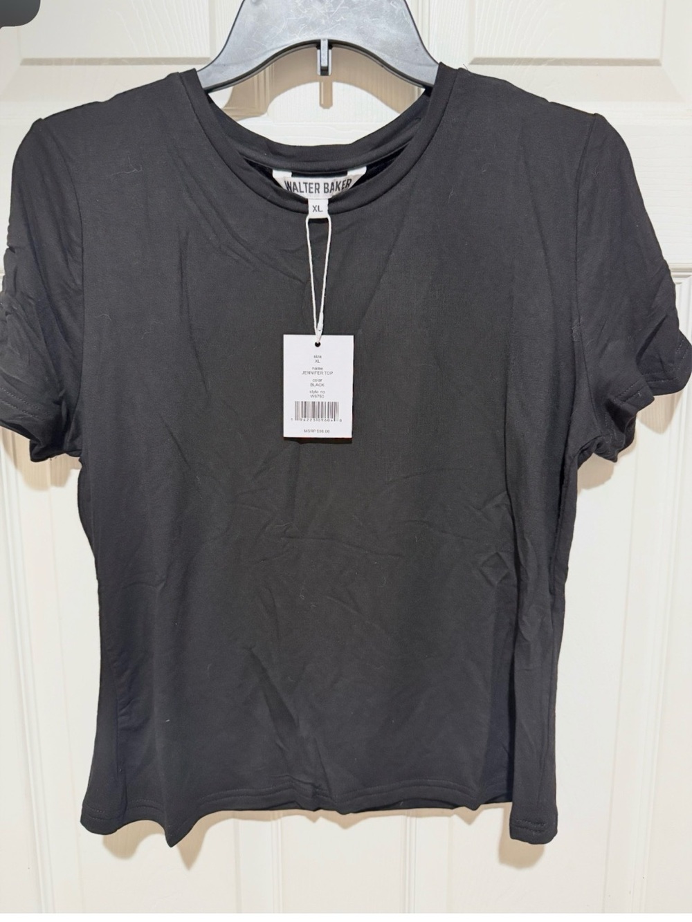 Walter Baker Black Short Sleeve Crewneck Tee